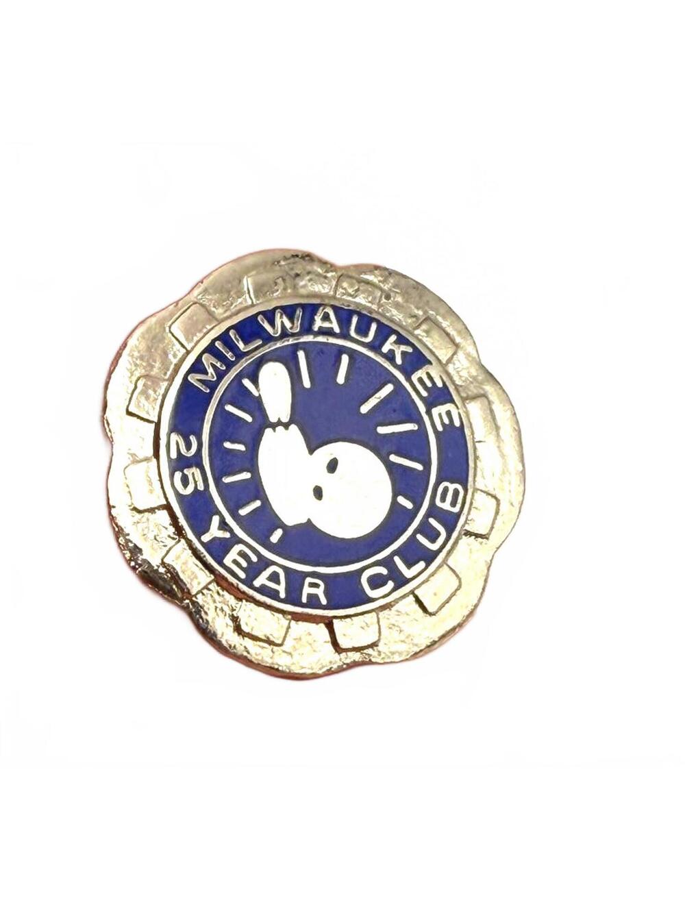 Milwaukee 25 Year Club Pinback Badge Bowling